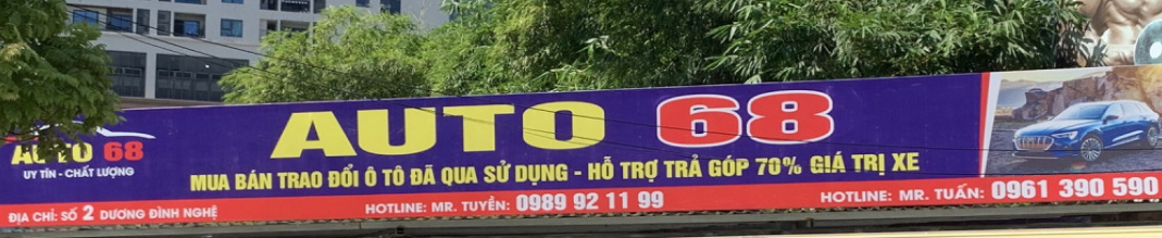 Banner cửa hàng AUTO 68