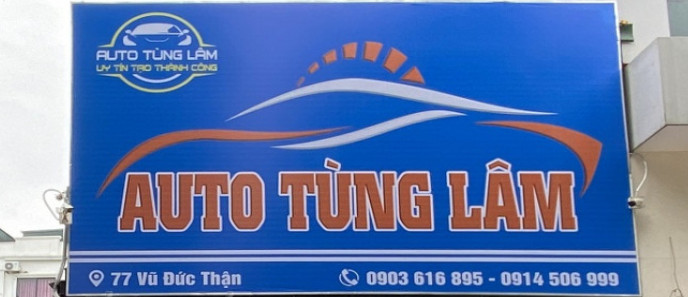 Banner cửa hàng TÙNG LÂM AUTO