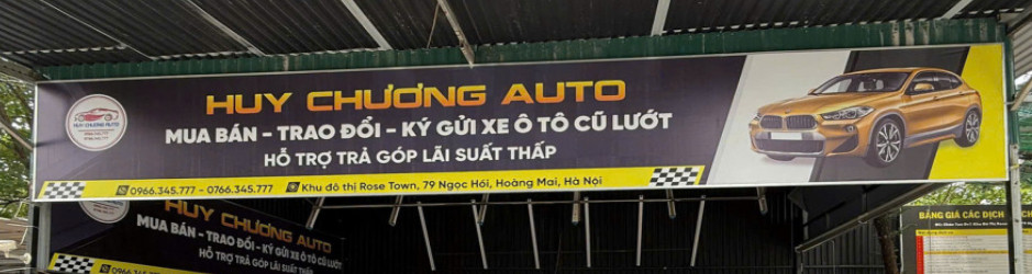 Banner cửa hàng HUY CHƯƠNG AUTO
